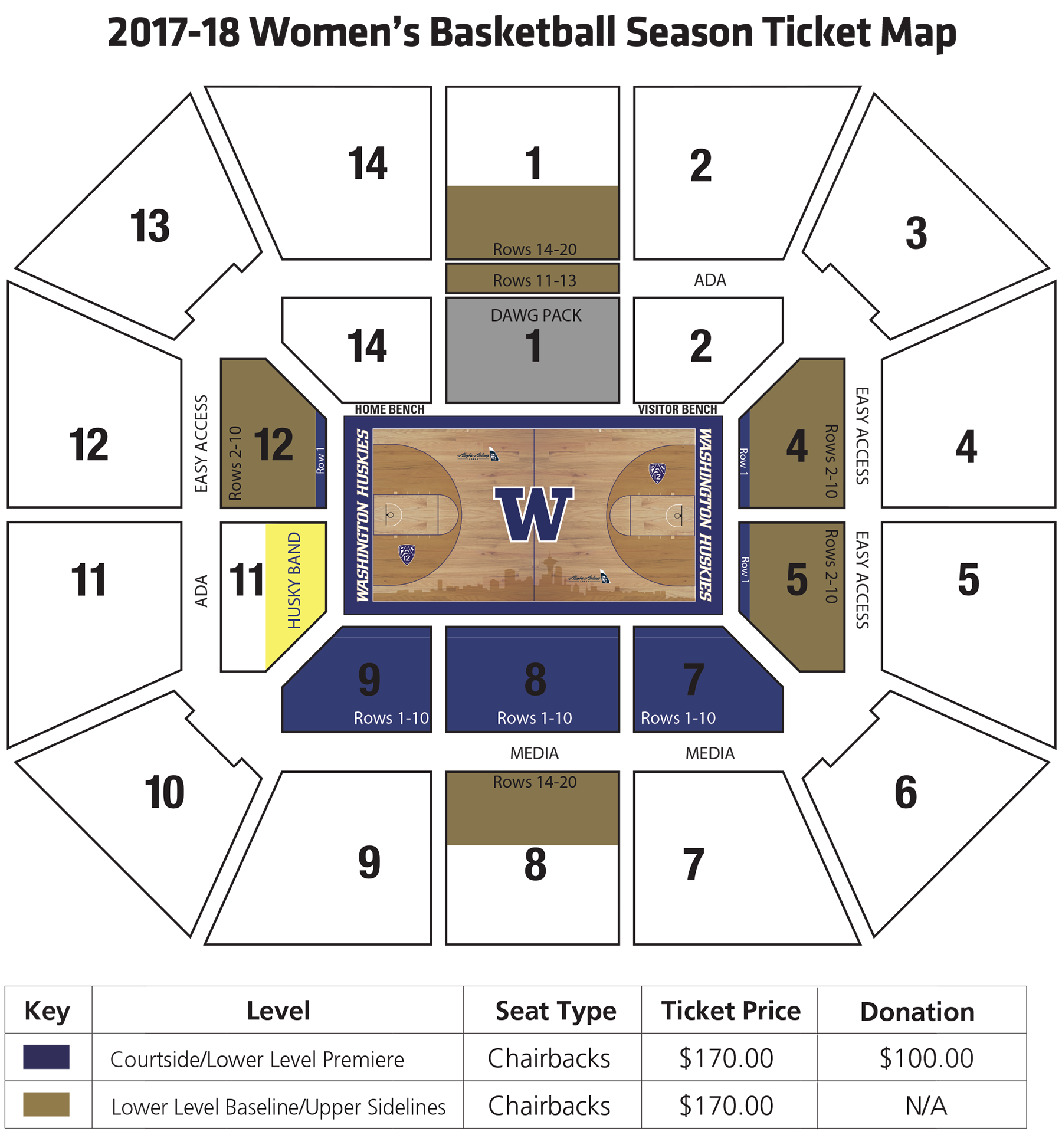 Washington Huskies | Online Ticket Office | Seating Charts